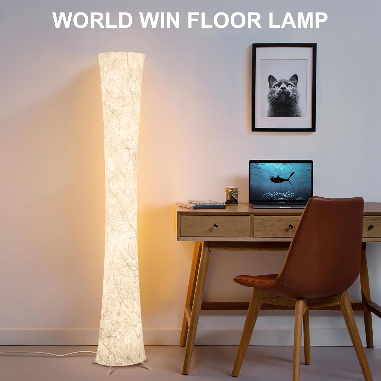Lámpara de piso, lámpara de esquina led RGB inteligente de 61'' con sincronización de música y 16 millones de colores bricolaje, temperatura de 3 colores, APP y control remoto